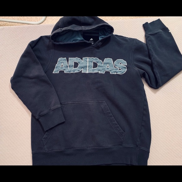 EUC Hoodie: Pullover, Chest Logo, Kangaroo Pocket, Dark Color Looks Lighter Here - Picture 1 of 9